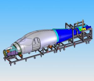 main   aft fuselage assy jig  iso view 